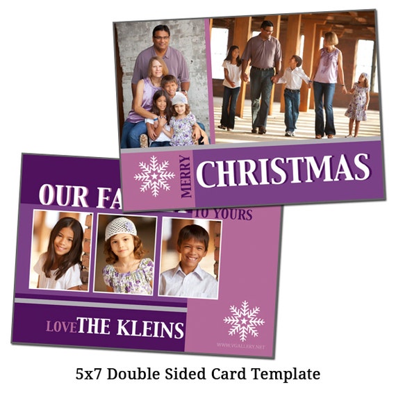 Family Christmas Double sided printable 5X7 Custom ...