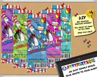 SHARK INVITE Printable Birthday Ticket. Emailable Invite