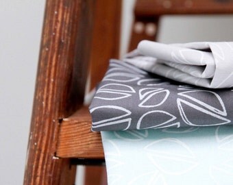 Pistachios in Mint : Hand-printed Fabric Panel