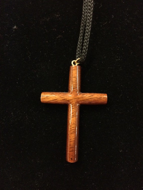 Items similar to Hawaiian Koa Wood Cross Pendant (approx. 1.5" x 2.25