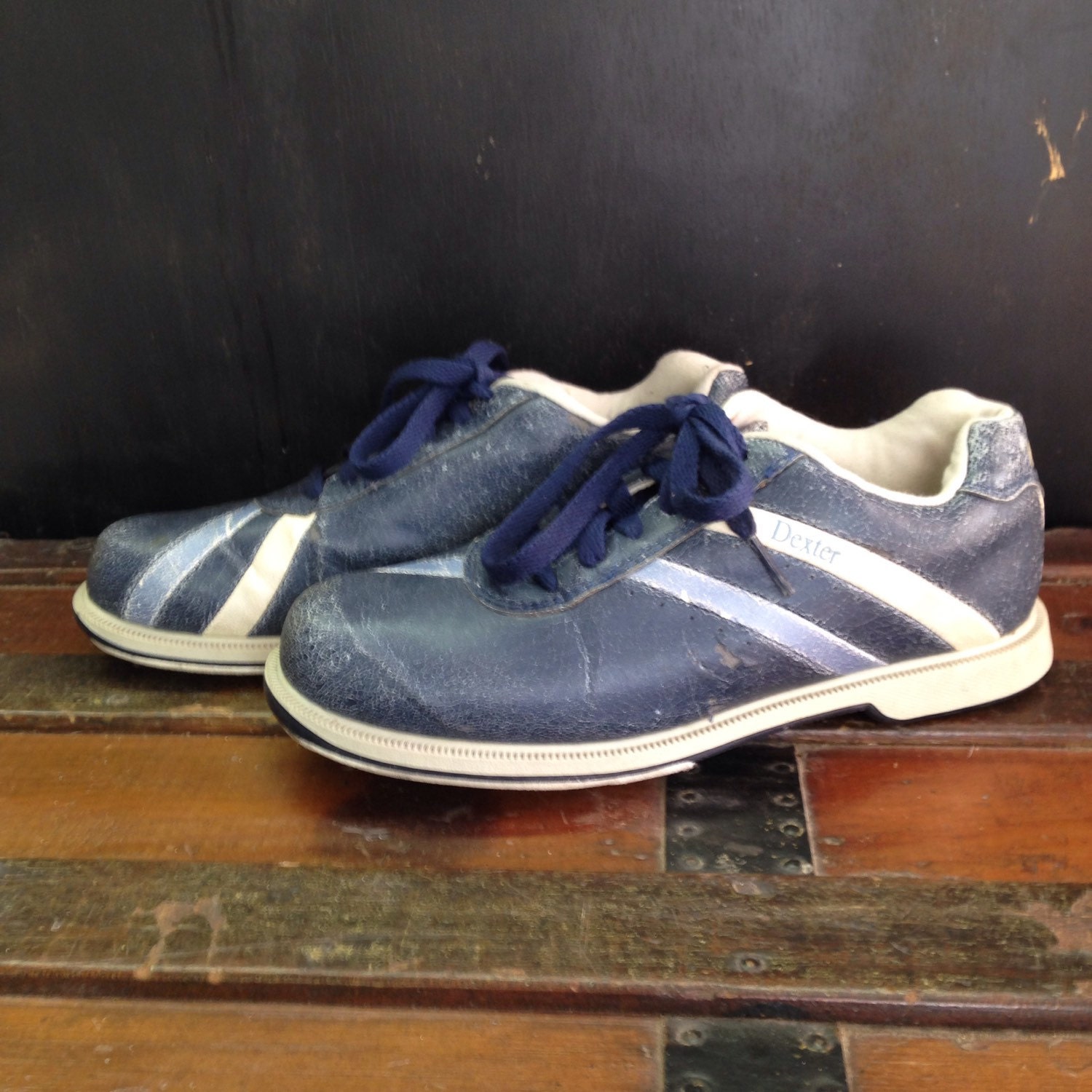 Bowling Shoes 80s Dexter blue womens 6.5 by HiddenRiverFindsCo