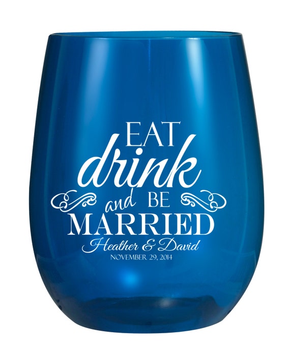 100 Stemless Shatterproof Wine Glasses Stemless Plastic Wine