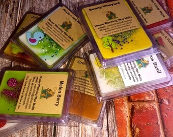 6.50 Shipping on 10 wax melt clamshells. Your choice of scents.