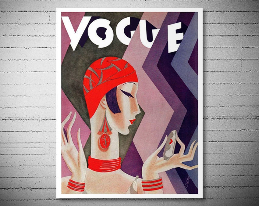 Vogue Cover July 1926 Vintage Vogue Poster Poster by WallArty