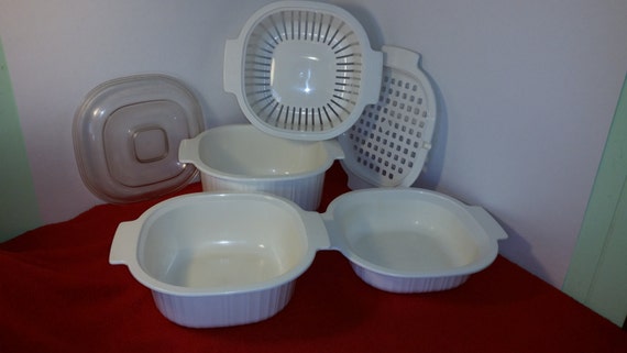 Vintage rubbermaid microwave cookware set / 6 versatile piece