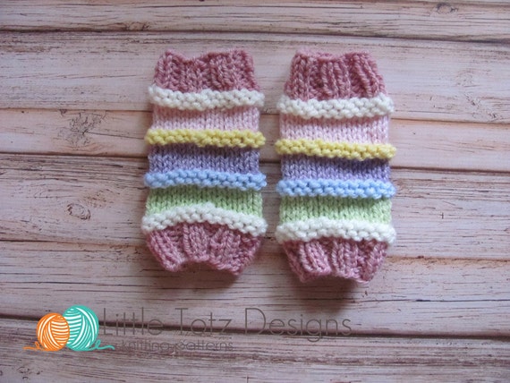 Leg Warmers with Ridges Knitting Pattern Newborn