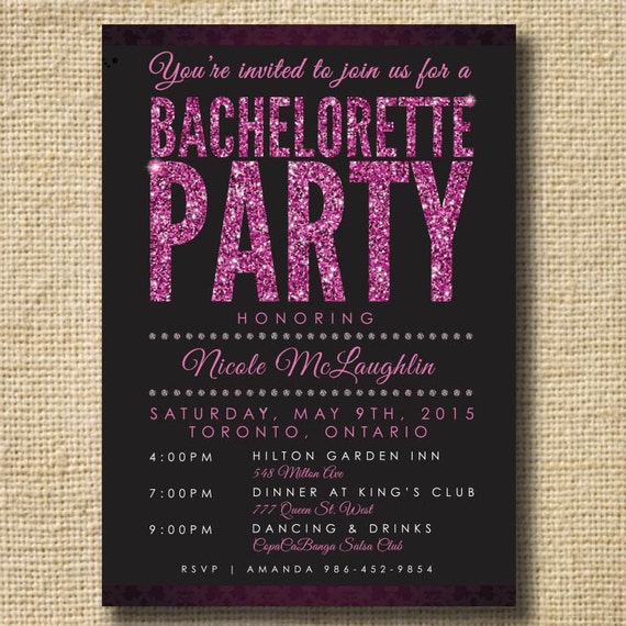 Bachelorette Party Invite Stagette Party Invite by creativelime