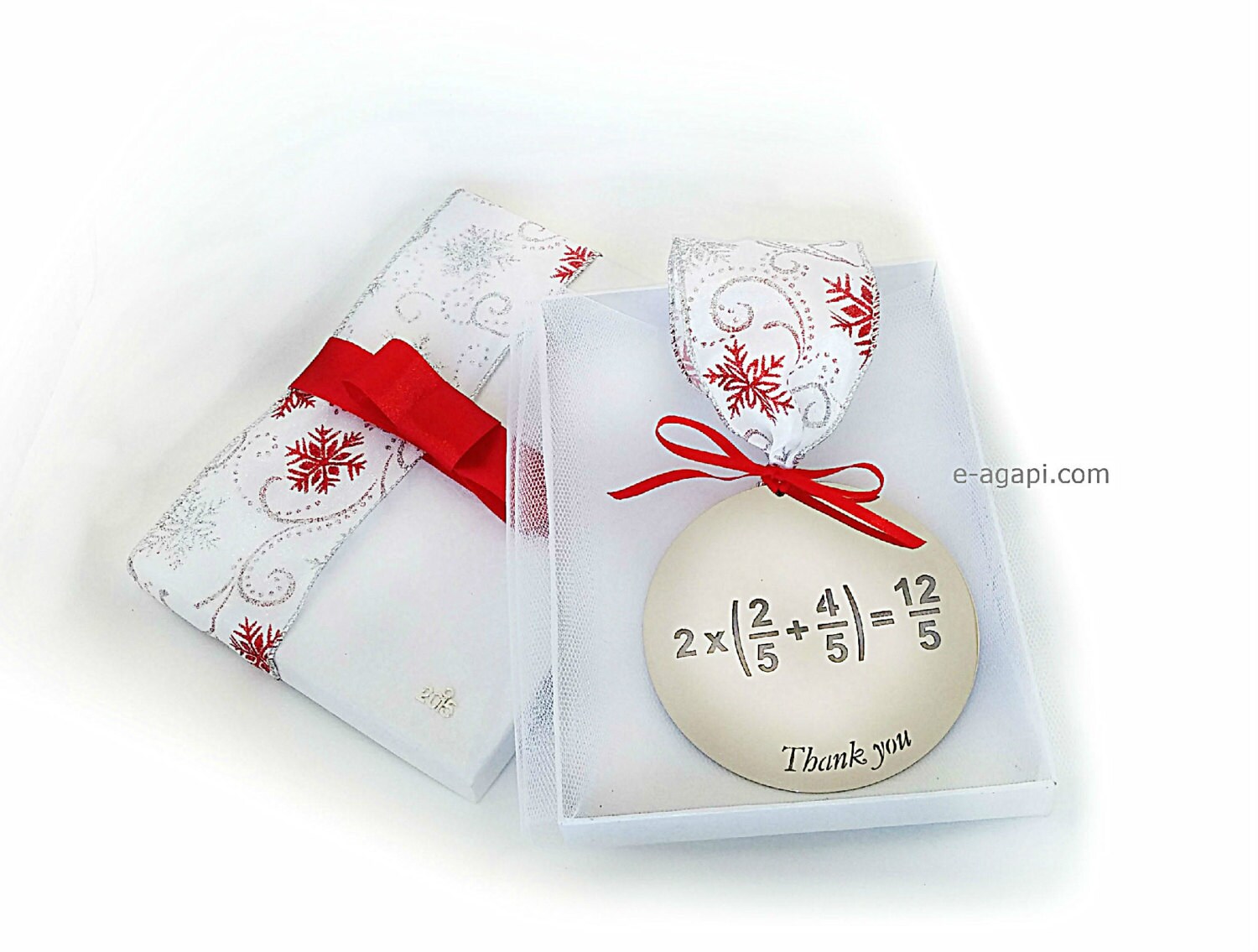 Teacher New Year 's Thank You gift * Thank you christmas ornament - Greek gouri 2015 - Handmade