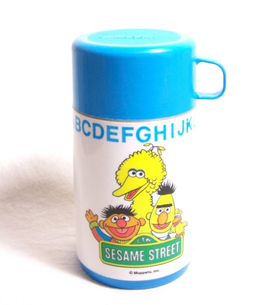 Vintage Children's Thermos Sesame Street ABC Plastic