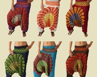 Free Shipping Mandala print , Unisex Harem Pants, Thai Harem Pants, Chi ...