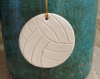 Volleyball ornament Christmas volleyball Ornament Clay Ornament handcrafted ornament