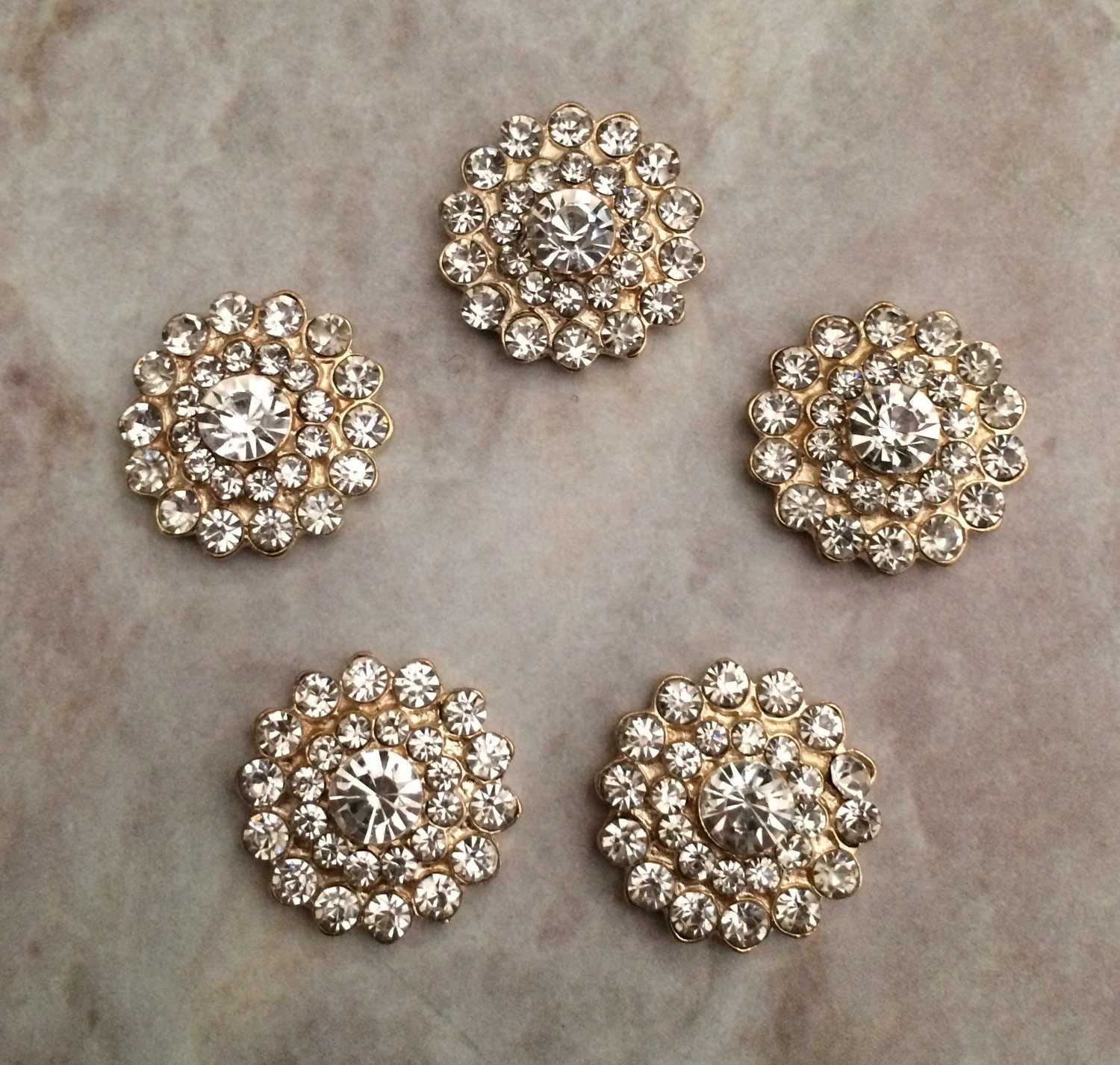 Rhinestone buttons rhinestone centers headband supplies