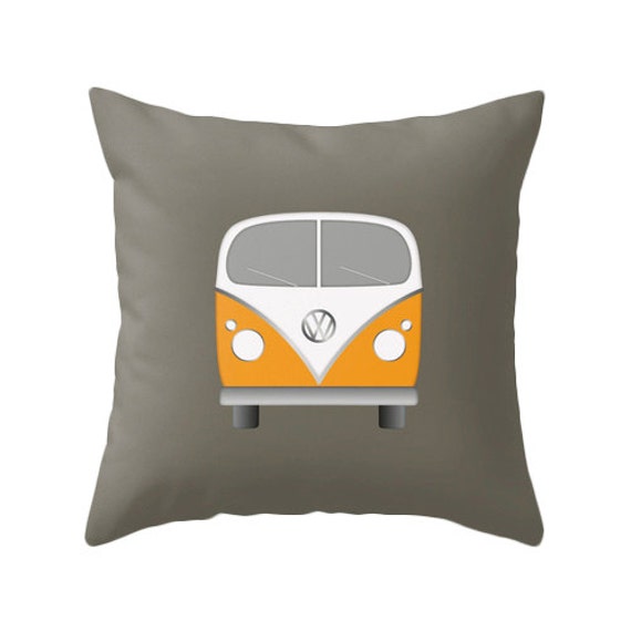 Volkswagen pillow cover VW pillow Volkswagen cushion by LatteHome