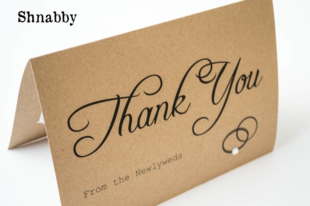 Custom Rustic Wedding Thank You cards with photo insert slot
