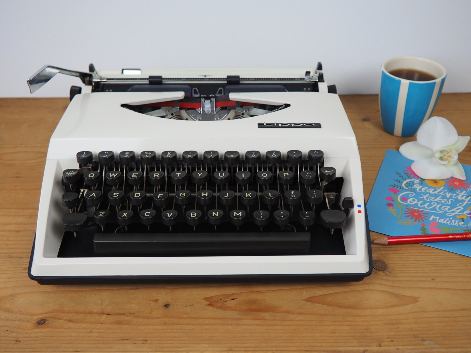vintage typewriter Adler Tippa in vintage condition – oldschooltypers