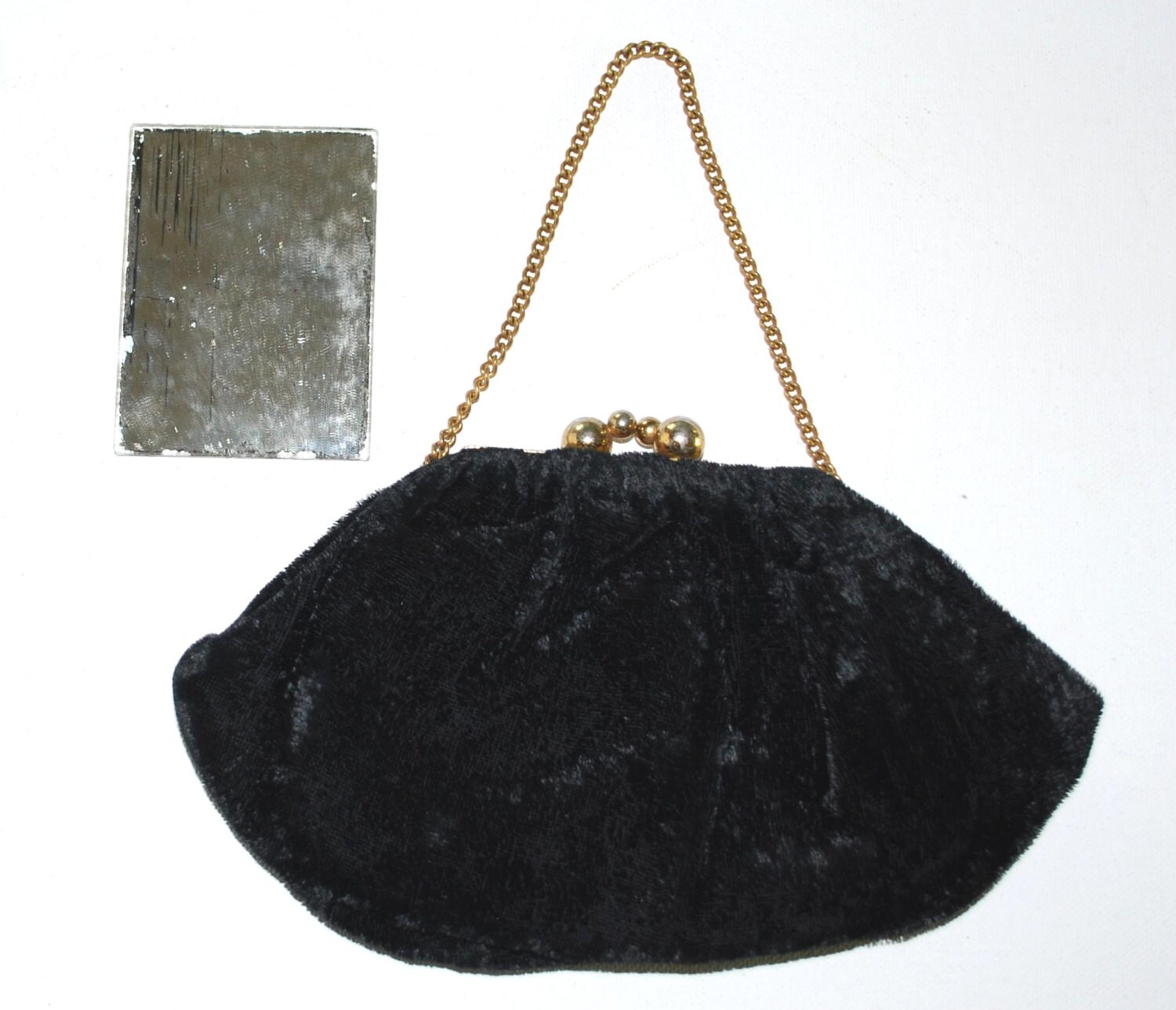 black velvet evening purse