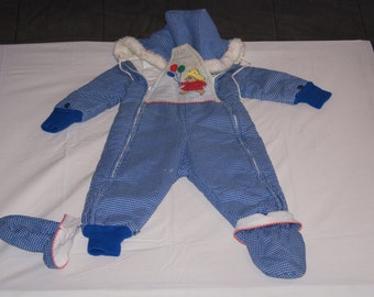 Vintage 1980's - Baby Snowsuit with Paddington Bear