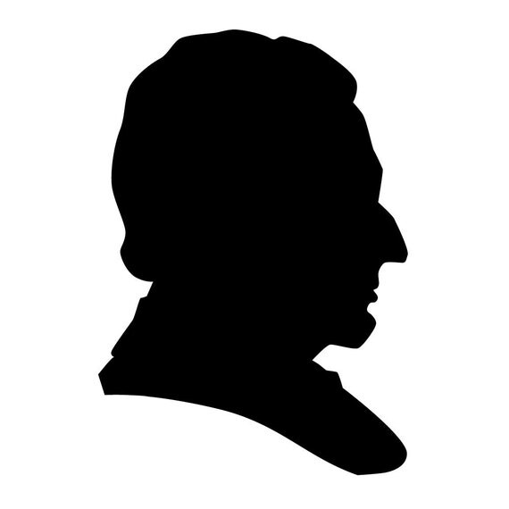 Presidents' Day silhouettes laser cut stencil by PearlDesignStudio