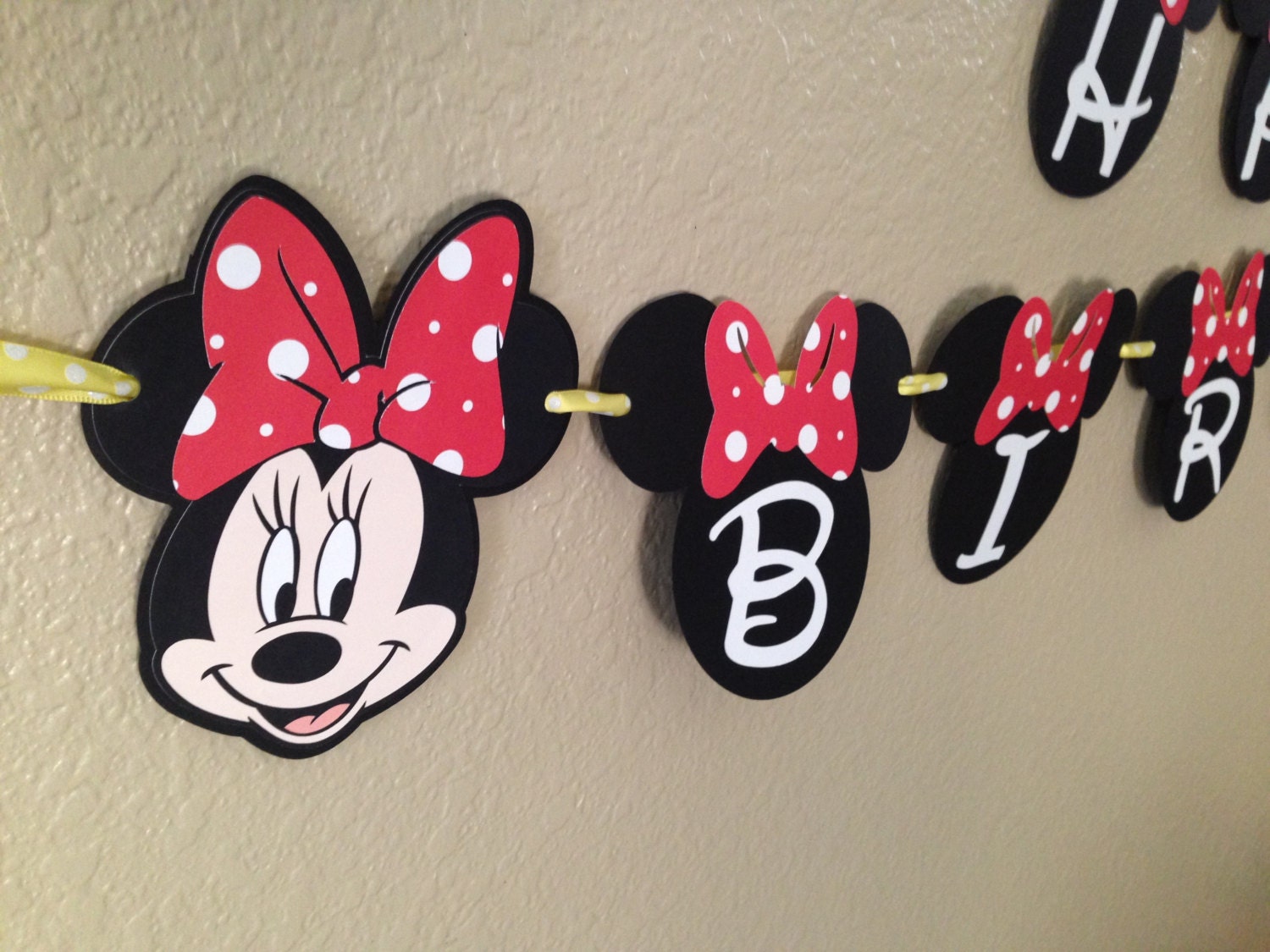 Minnie Mouse Birthday Banner Minnie Mouse Party Minnie Mouse