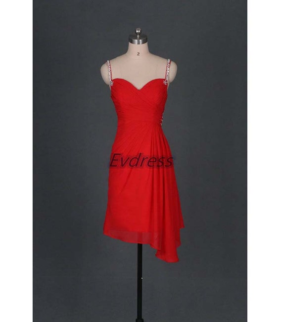 Latest red chiffon prom dresses hotsimple bridesmaid dress