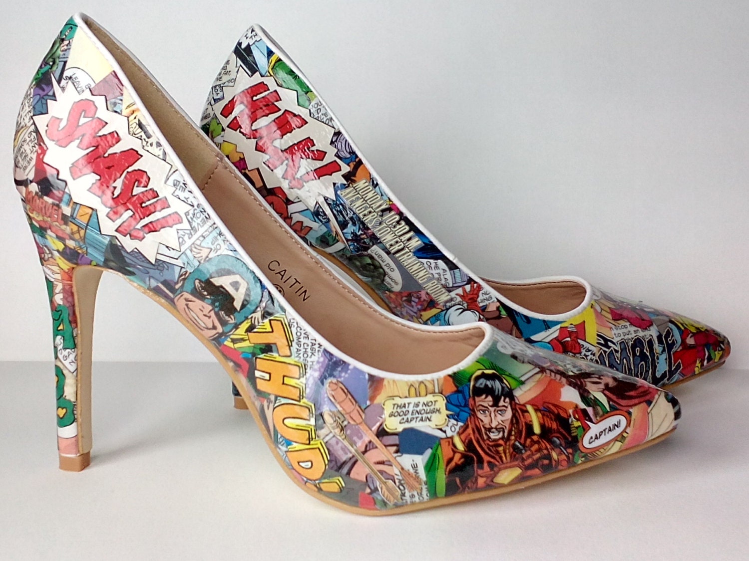 Comic book Heels Comic Book Superhero Shoes Going Out Shoes