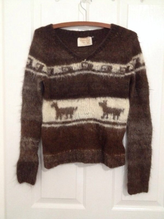 1970s Alpaca Genuine Wool Jumper Sweater Made by KirstysClosetGems