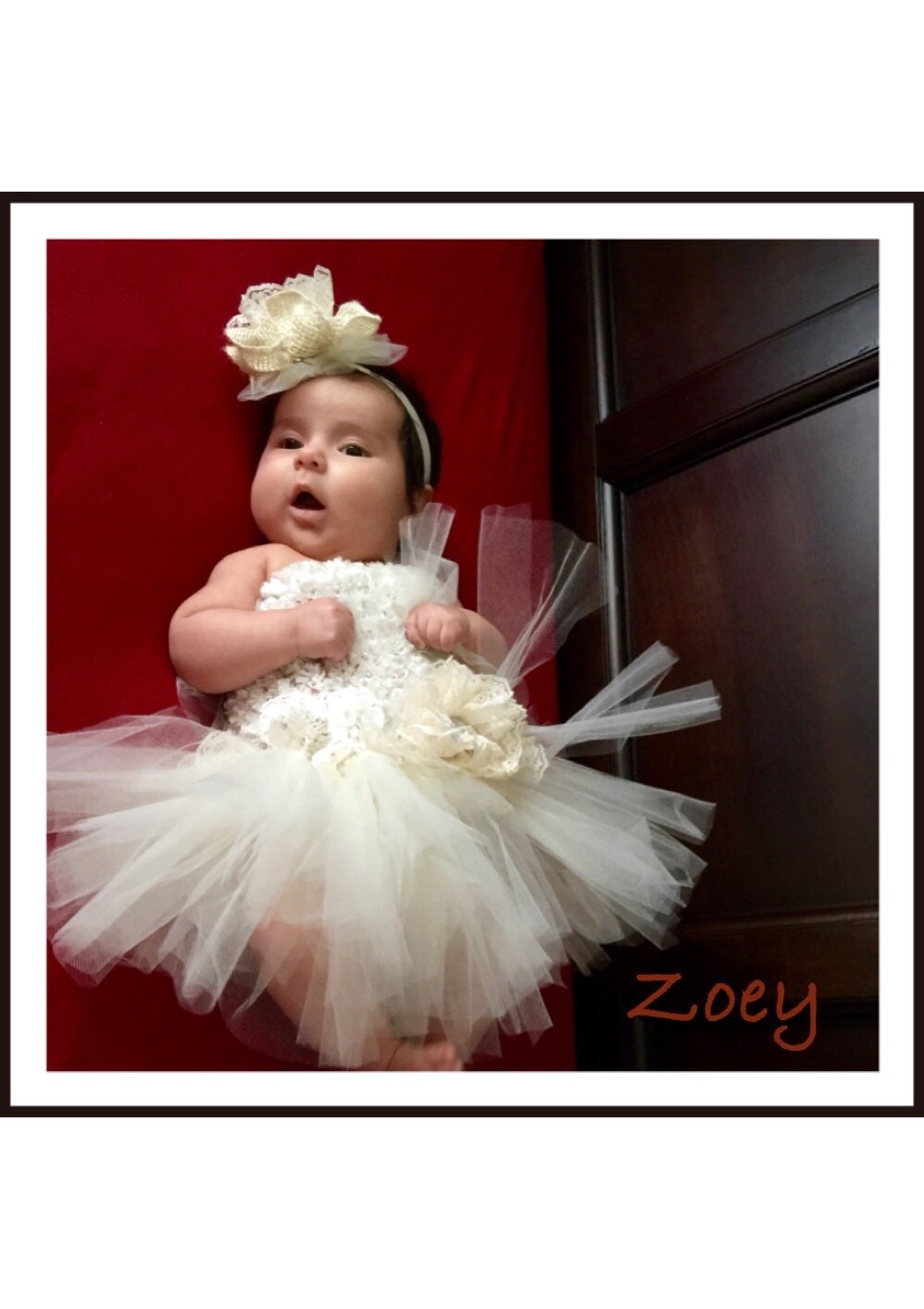 New Born baby girl tutu baby girl tutu dress Ivory baby girl