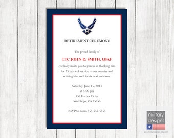 Us Air Force Retirement Invitations 3