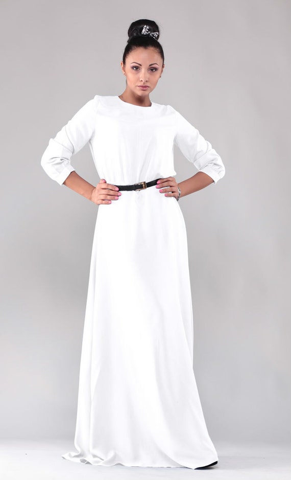 Robe maxi longue blanc