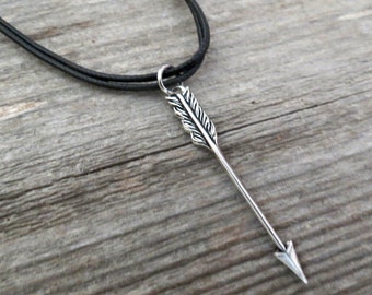 Men's Necklace - Men's Arrow Necklace - Men's Silver Necklace - Mens Jewelry - Necklaces For Men - Jewelry For Men - Gift for Him