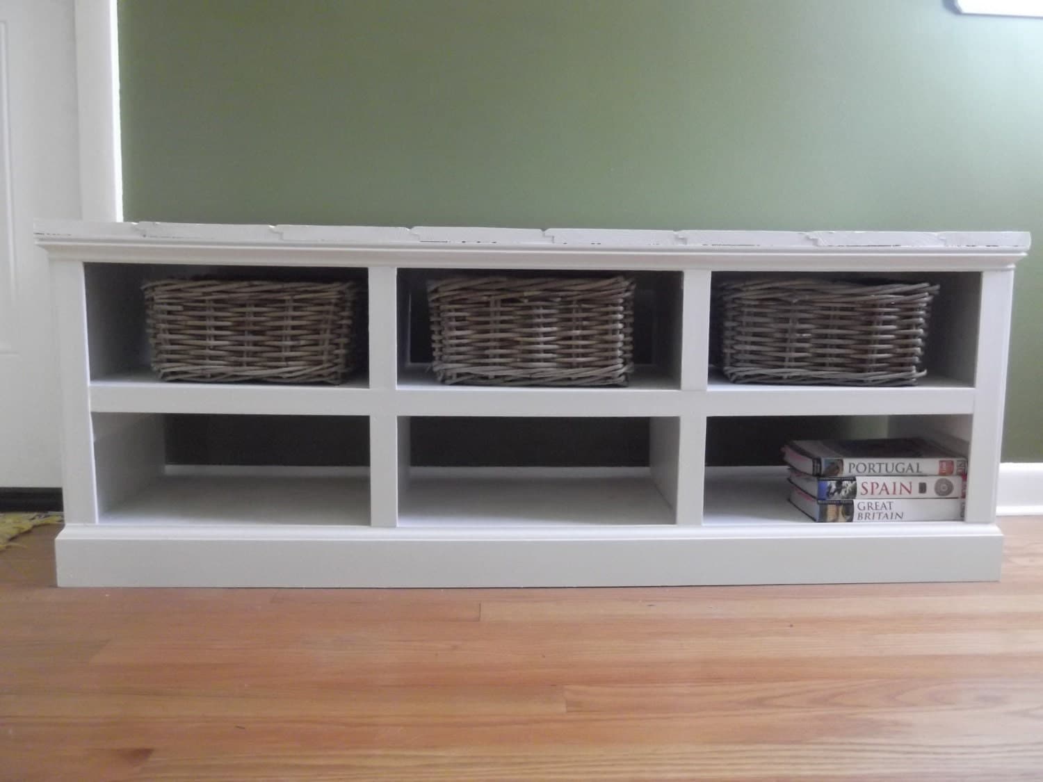 Six Cubby Country Style Entryway Bench by OurLittleBrickHouse