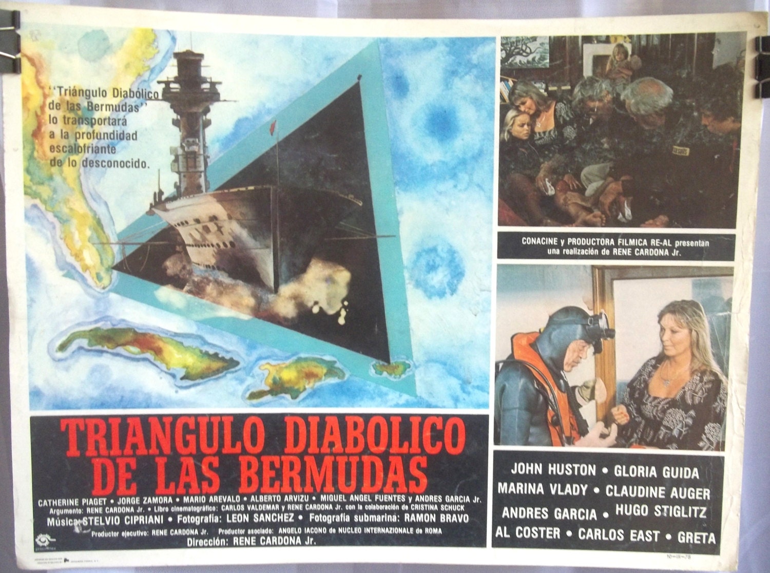 Cine cartel Triangulo Diabolico de las Bermudas el triángulo Cine cartel Triangulo Diabolico de las Bermudas el triángulo