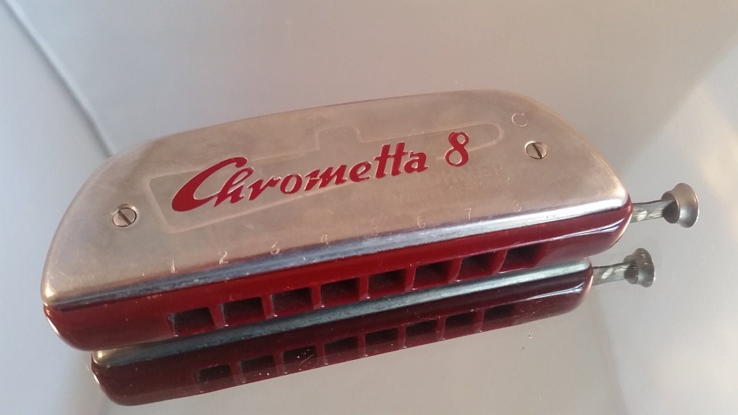 Harmonica Vintage M HOHNER Chrometta 8 by sistersvintageattic