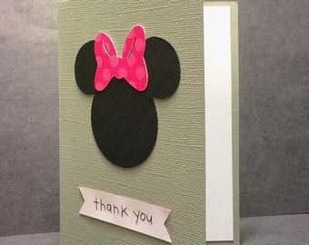 Minnie Mouse Thank You Cards - Disney Thank You Cards - Thank You Card Set - Blank Thank You Cards