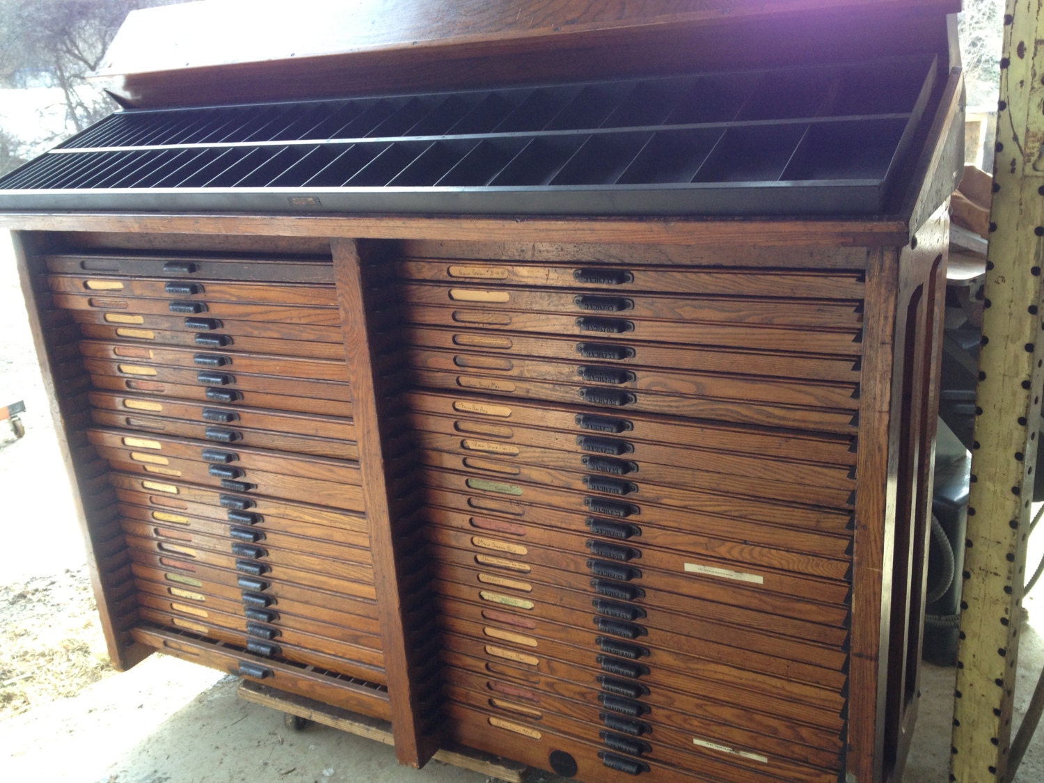 Hamilton Printers Type Cabinet 48 Drawer