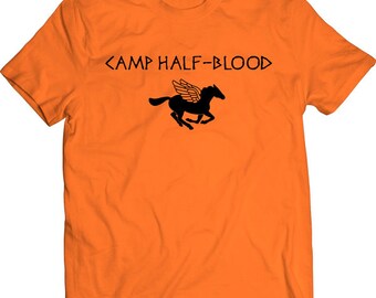 Camp Half Blood Triangle Tshirt Demigod Percy Jackson Book Movie Greek God Gift Brooklyn New York Horse Wings Half-Blood T-shirt Tee Shirt