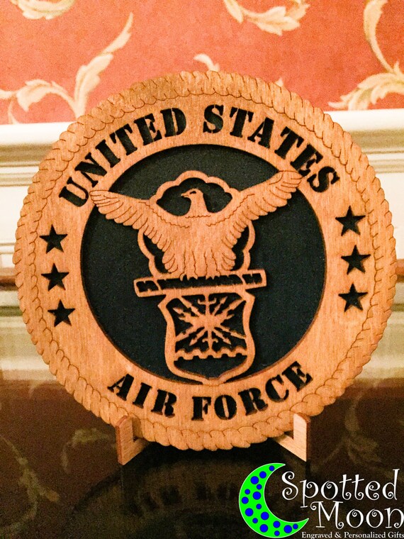 US Air Force Military Desk Plaques Air Force by SpottedMoonGifts