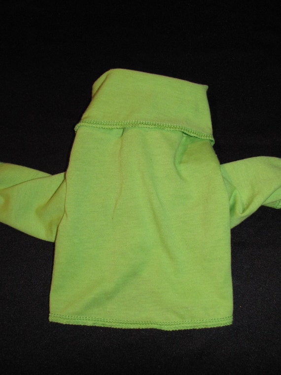 lime green turtleneck shirt