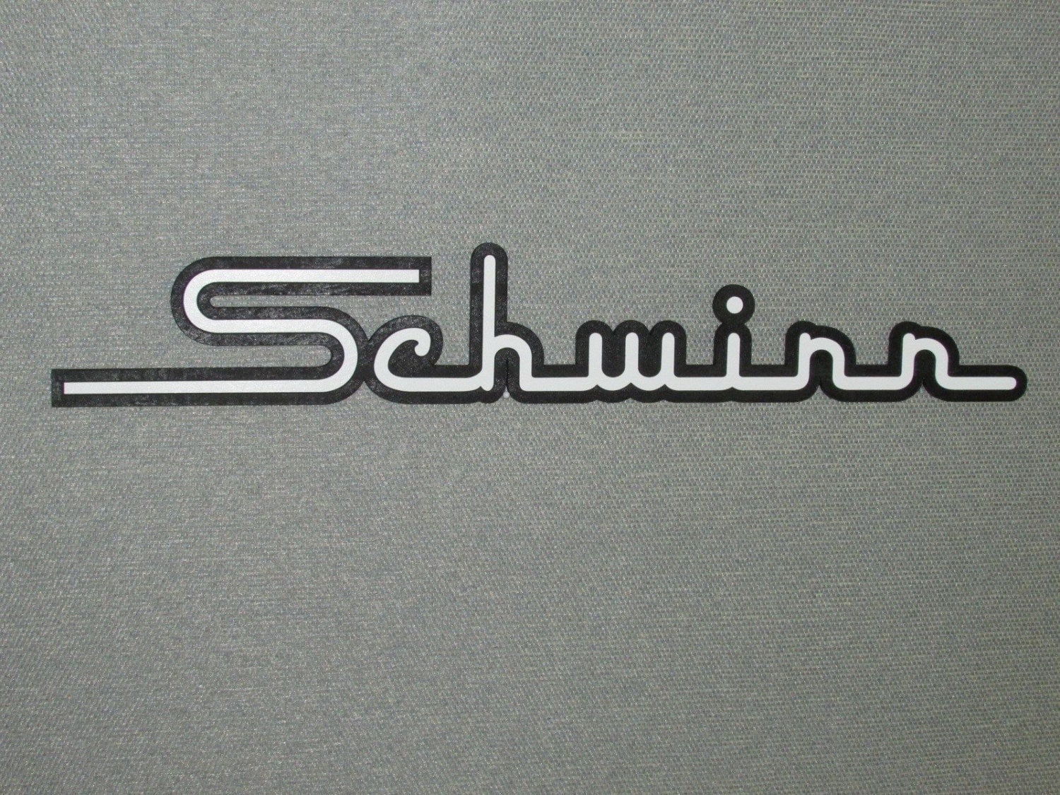 Large 24 SCHWINN Script Emblem Badge Vintage Style Wood