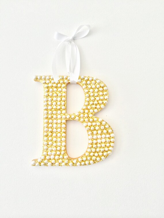 Pearl glitter letters by Glitteryletters on Etsy