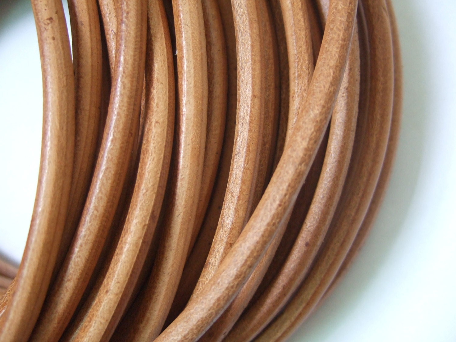 5mm Round Natural Real Leather Cord P050A