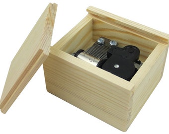 Musical Wooden Box Wind Up Music Box DIY Customize Base