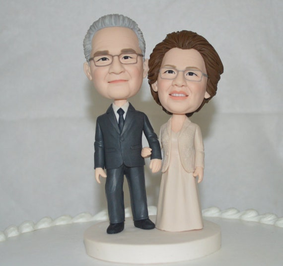 50th Wedding Anniversary Cake Topper Custom Personalized