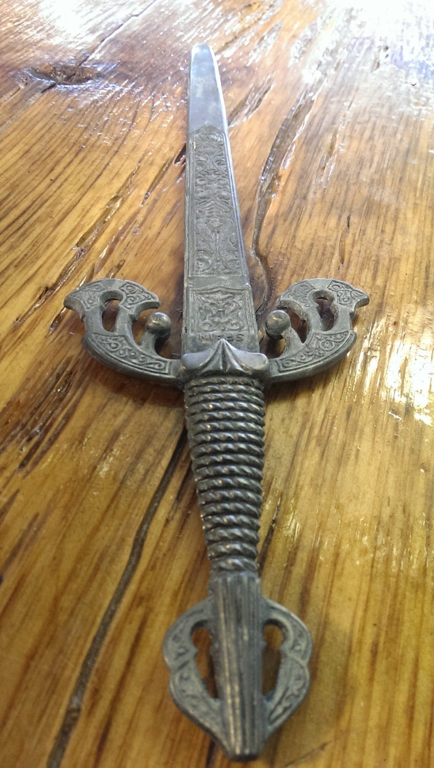 vintage sword letter opener