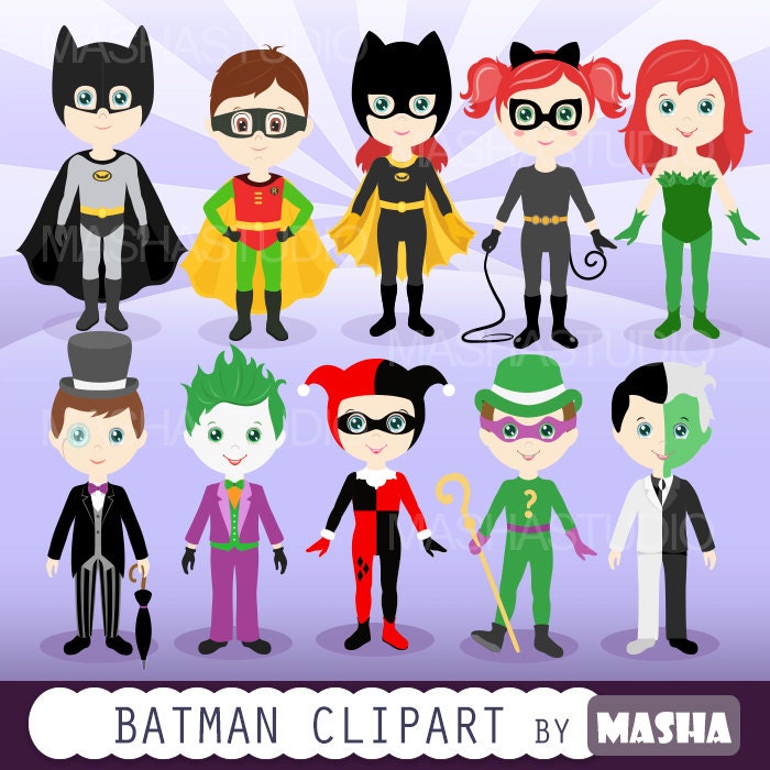 Superhero Digital Clipart: BATMAN CLIPART hero