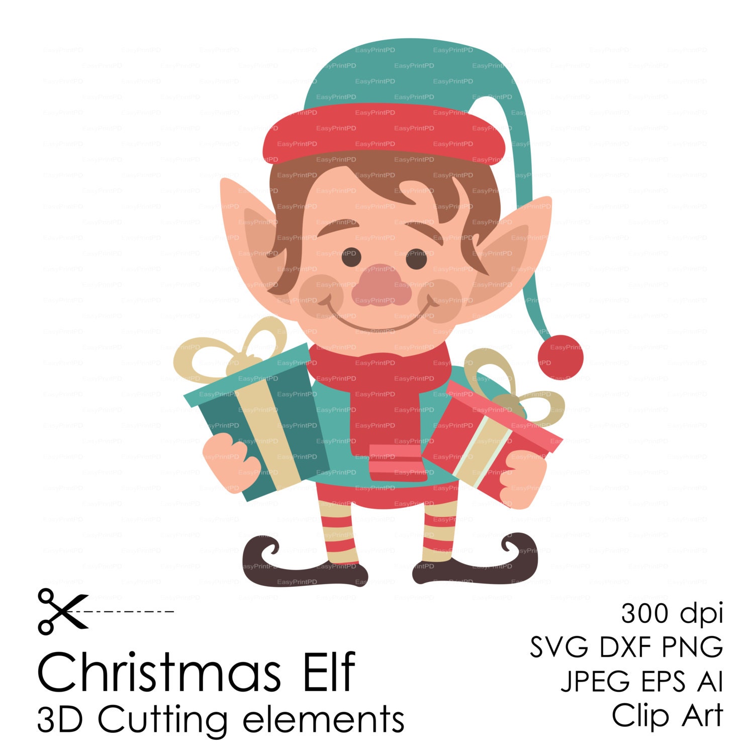 Download Christmas Elf 300 dpi svg dxf ai eps png Clip by ...