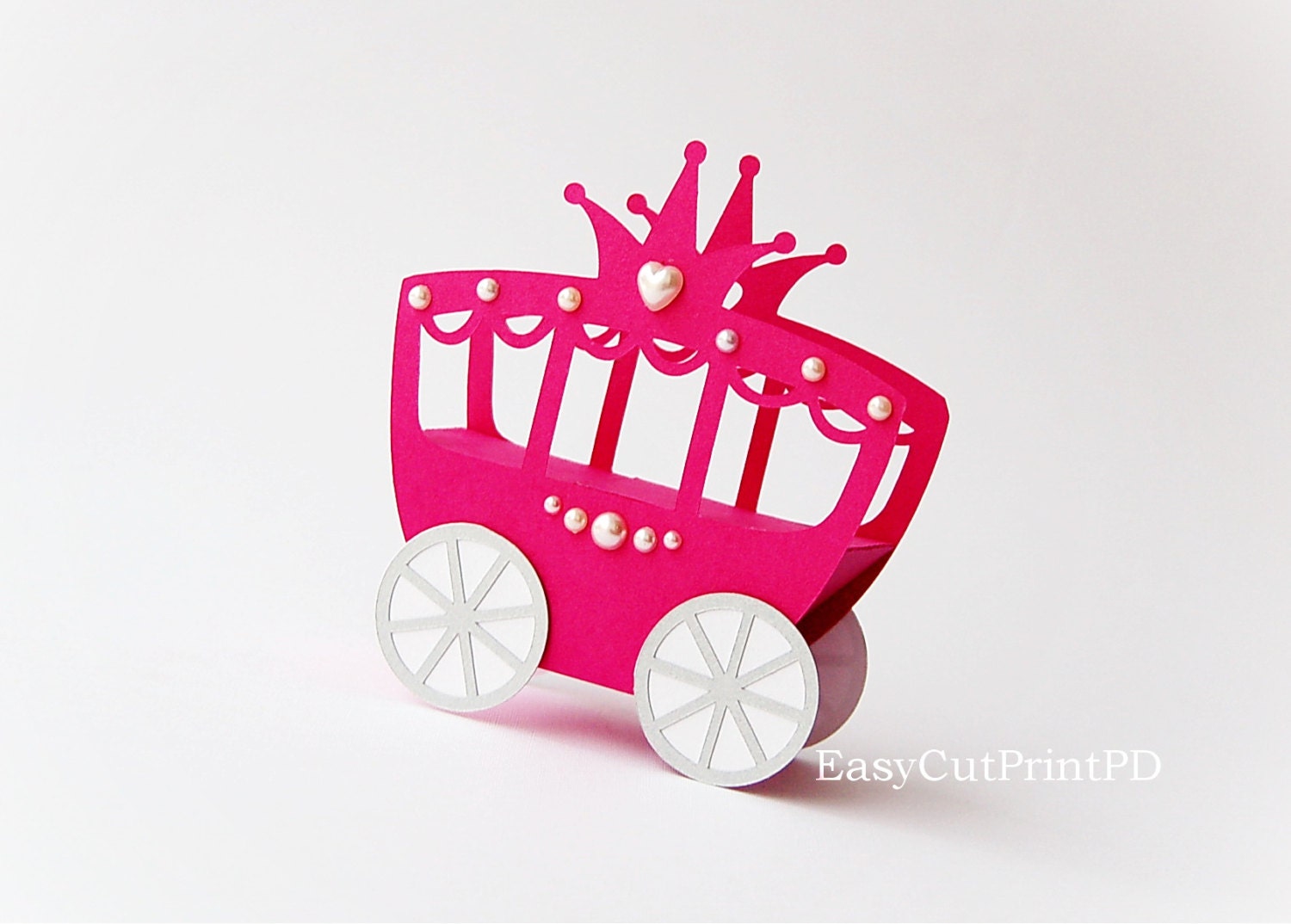 Download Princess Carriage box template Studio V.3 DXF SVG baby
