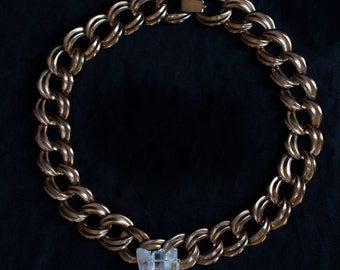 Triple Quartz Chain Choker