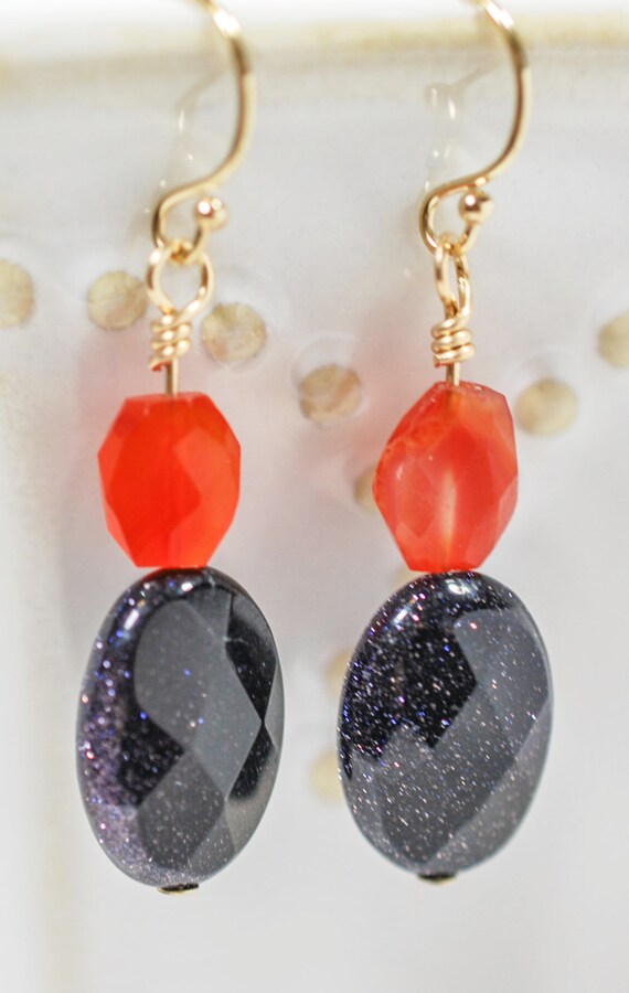 Items similar to Bright Statement Earrings, Beaded Earrings, Fashion