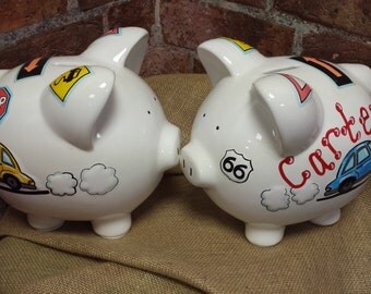 Personalized LARGE Ceramic Piggy Banks